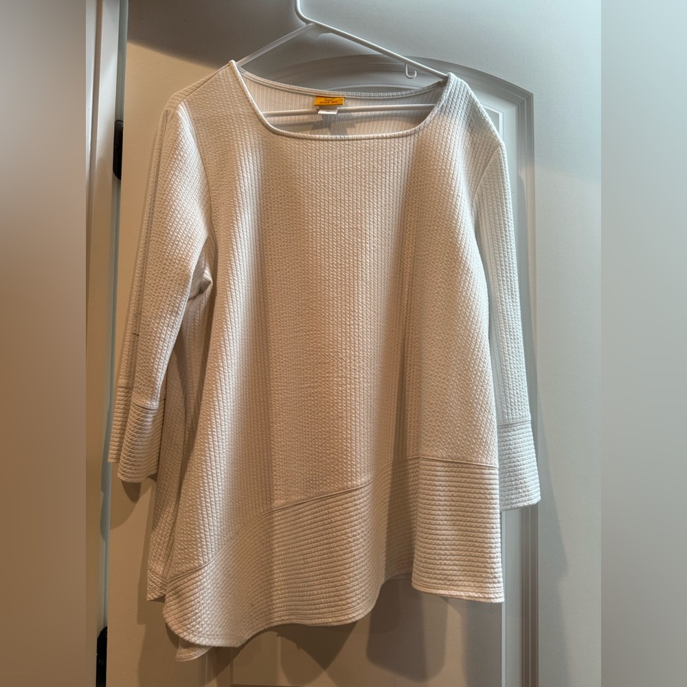 Ruby Rd. White Textured Tunic